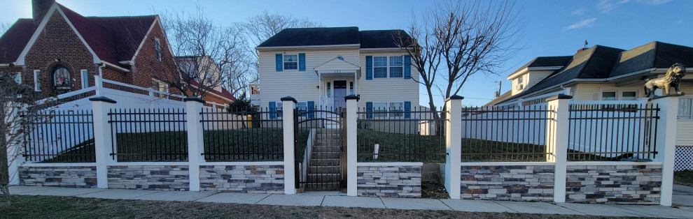 Concrete , Stone and Aluminium fence