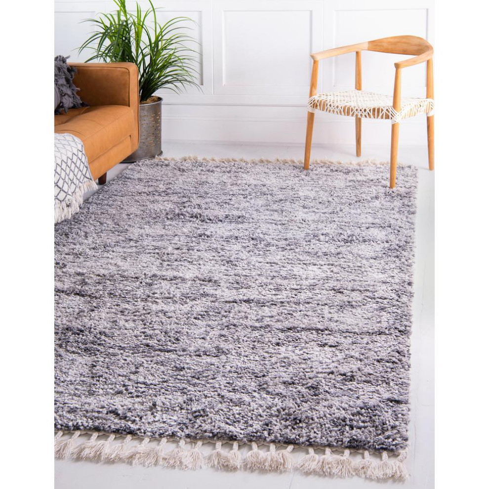 Unique Loom Misty Hygge Shag Rug, 8'x10' Contemporary Area Rugs