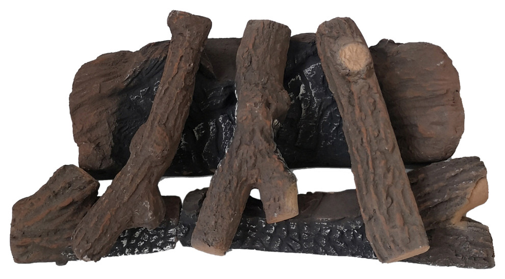 Proman Products Alpine Artificial Fire Logs 6 Pieces, 17"Long x 7