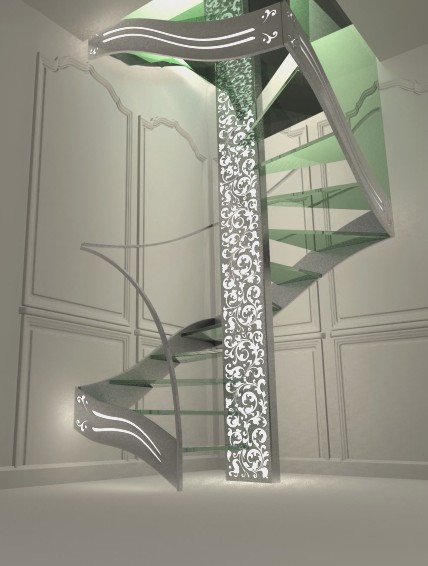 Escalier Design Double Quart Tournant Renaissance Modern