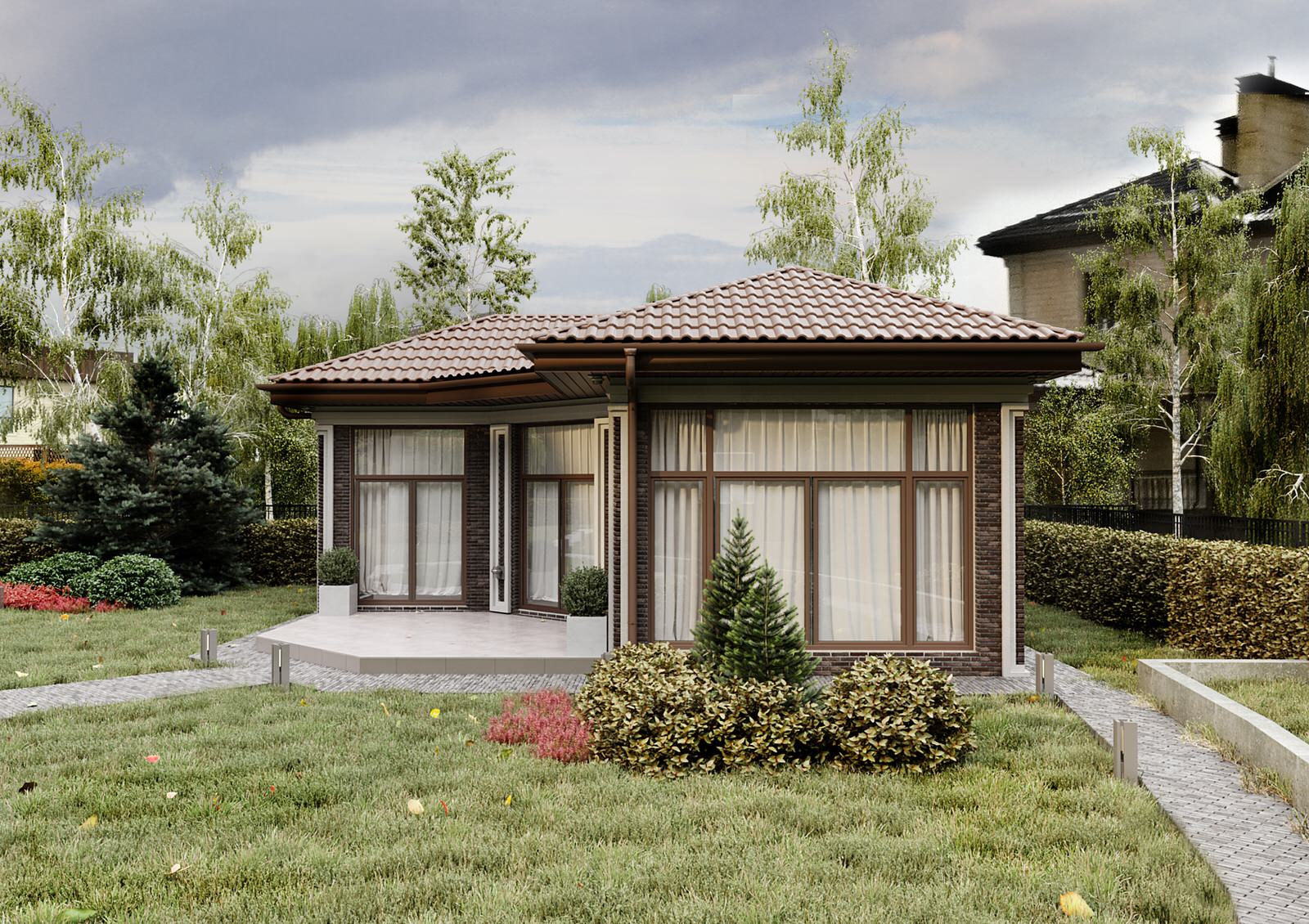 Проект реконструкции фасада павильона в коттеджном поселке Миллениум Парк