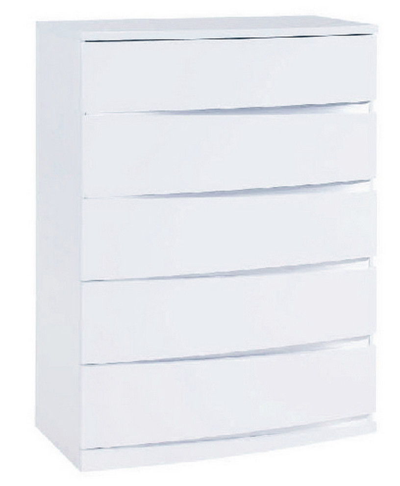 32" Exquisite White High Gloss Chest Transitional Dressers by HomeRoots Houzz