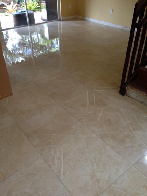 Porcelain Floor modern-vardagsrum