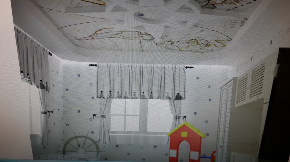 Потолок в летской комнате, "морской стиль"