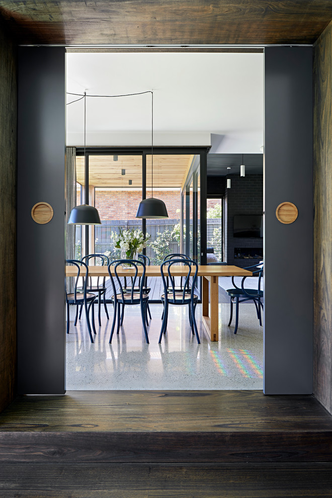 Contemporary dining room in Melbourne.