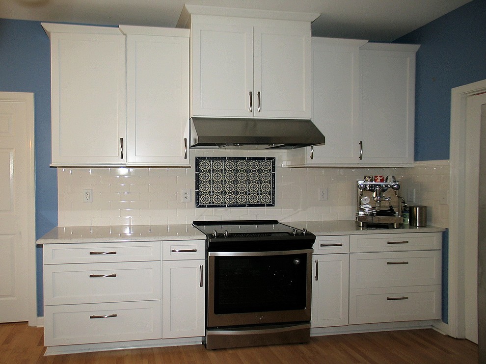 Example of a transitional kitchen design in Raleigh
