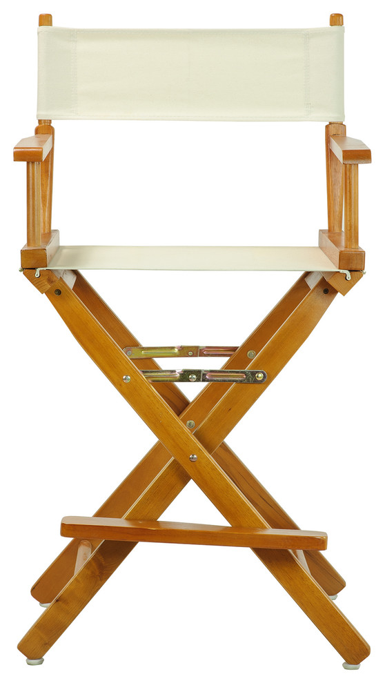 24" Director's Chair With Honey Oak Frame, Wheat Canvas