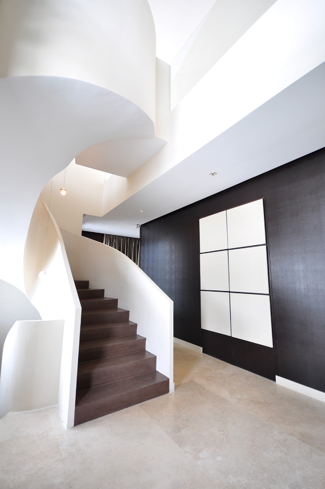 Design ideas for a contemporary curved staircase in Other.