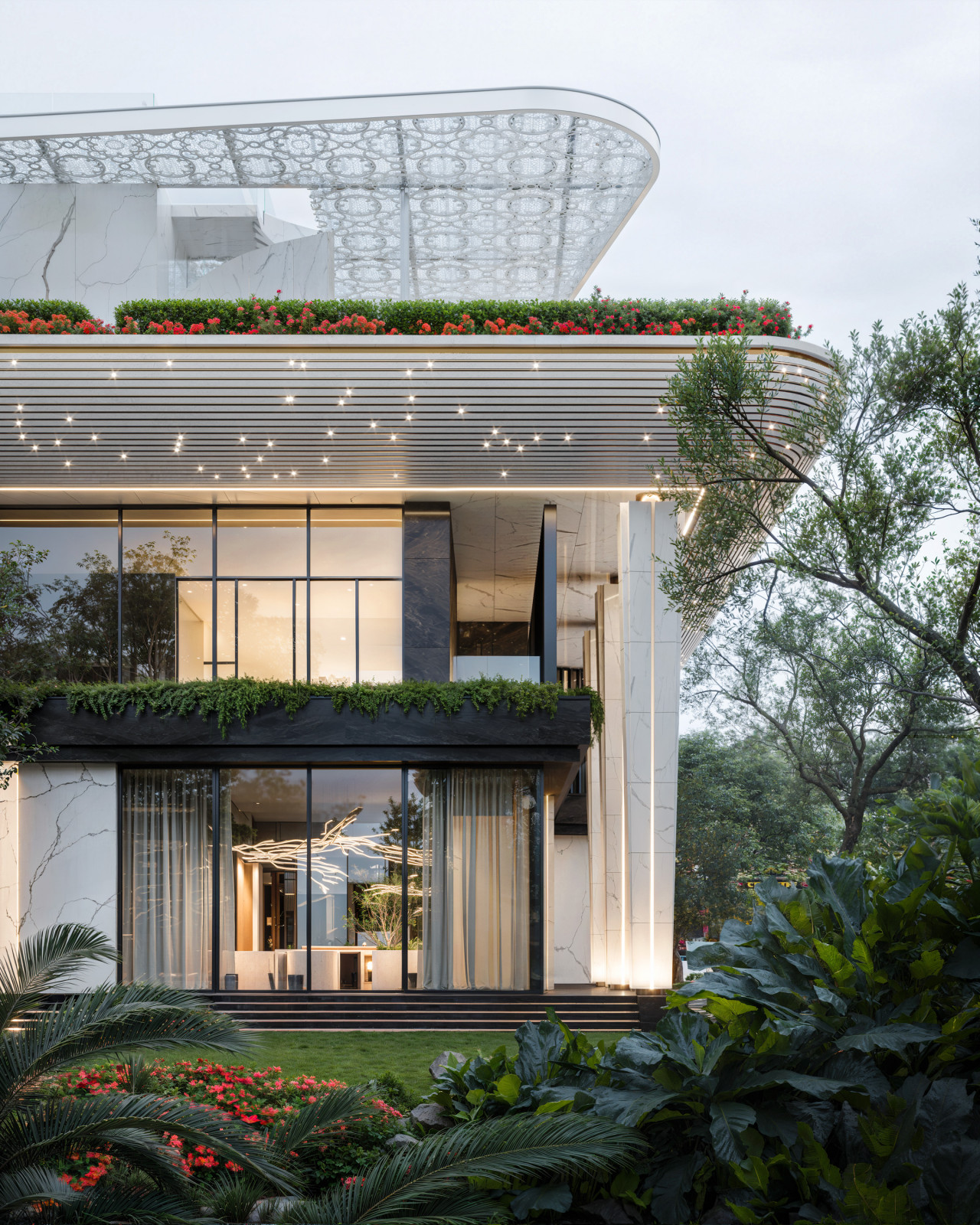 Навес с узором лотоса