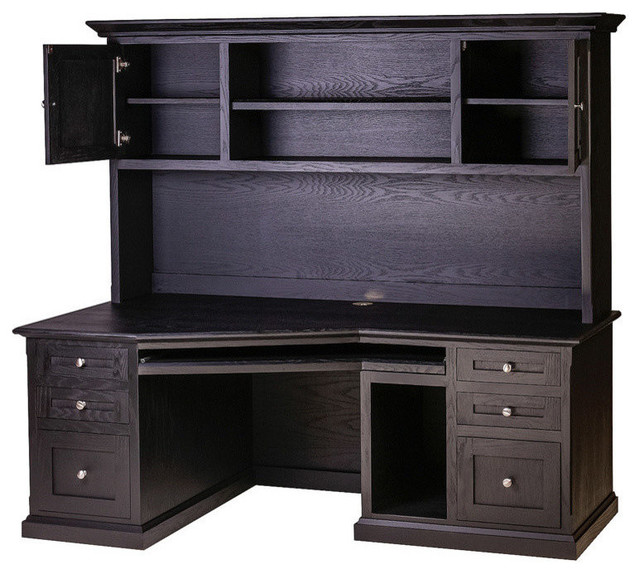 Mission Oak Desk And Huch Natural Alder 74w X 72w