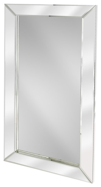 Butler Emerson Large Rectangular Mirrored Wall Mirror Clear