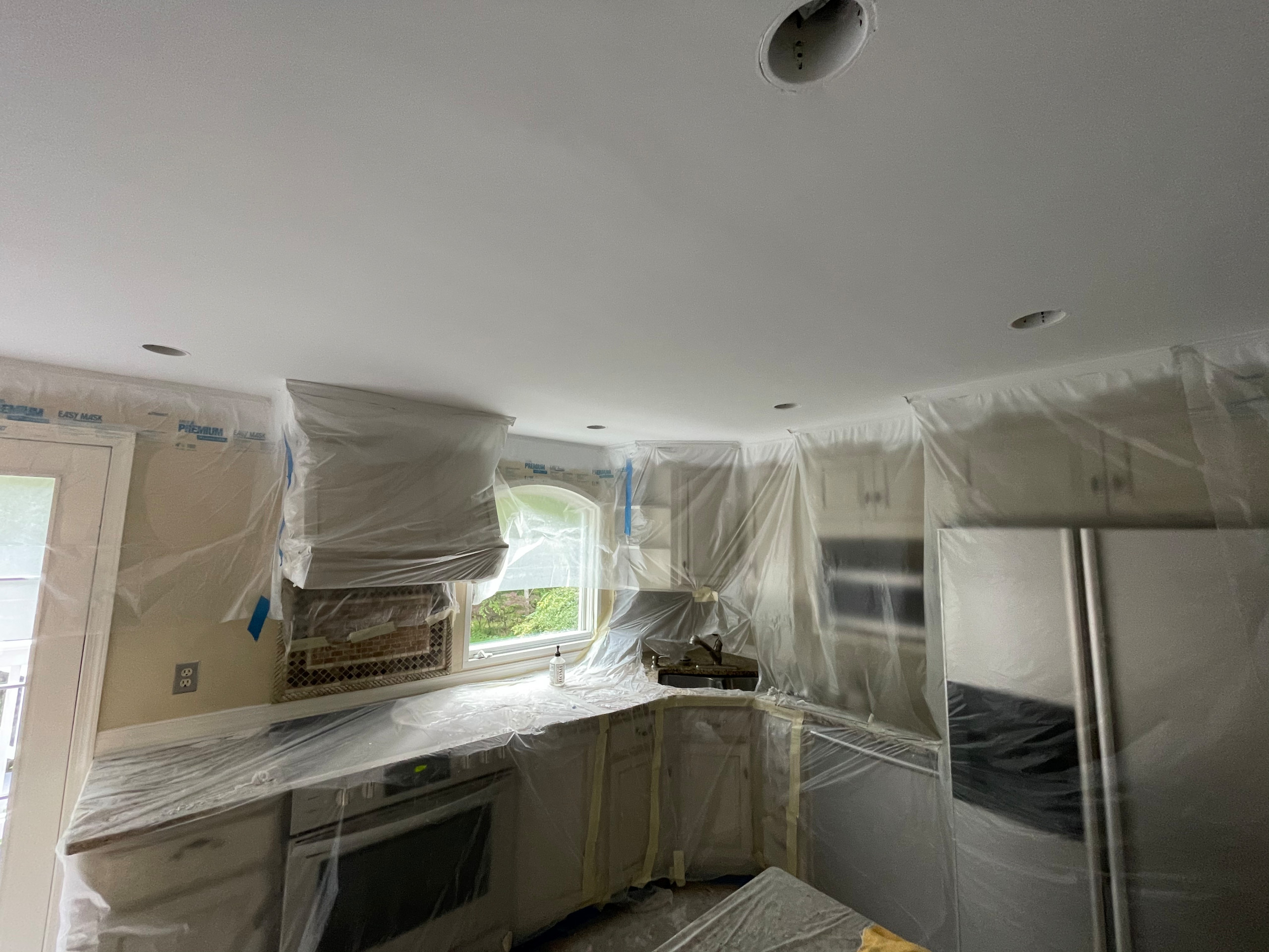 Popcorn ceiling removal and paint