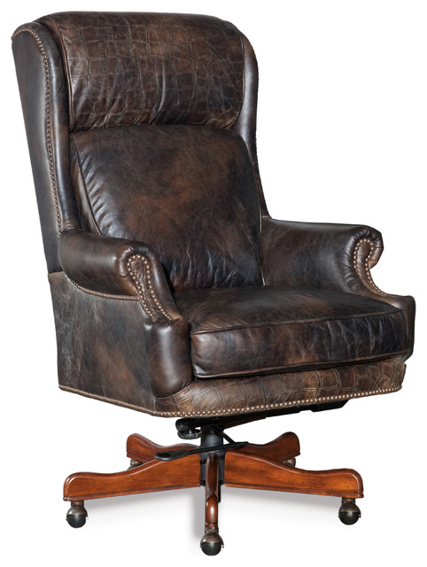 Old Saddle Fudge With Croc Accents Executive Swivel Tilt Chair Old Saddle Fudge With Croc Accents Executive Swivel Tilt Chair