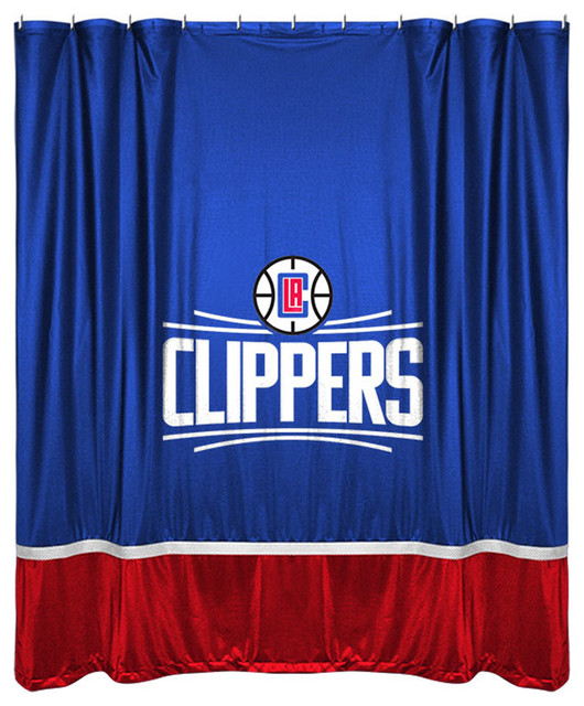 Nba La Clippers Shower Curtain Basketball Bathroom Accent Nba La Clippers Shower Curtain Basketball Bathroom Accent