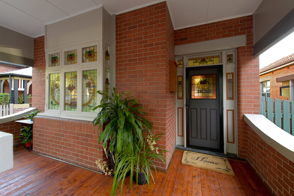 Design ideas for an arts and crafts entryway in Sydney.