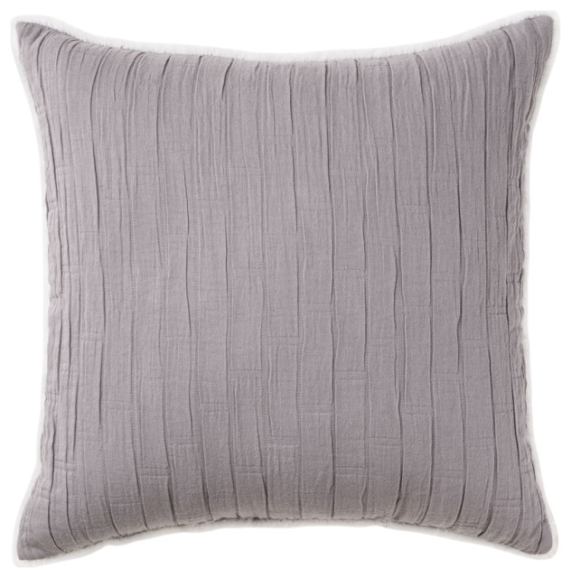 Matelasse Decorative Pillow, Gray, 20