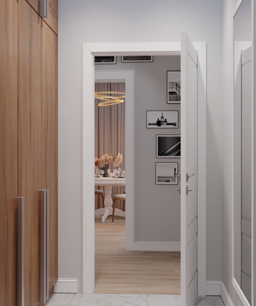 Интерьер в скандинавском стиле 152 м^2. г.Казань