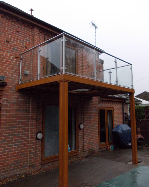 Wood Effect Steel Balcony contemporary-deck