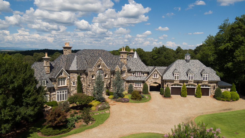 5490 Franklin Goldmine Rd French Country Exterior Atlanta by