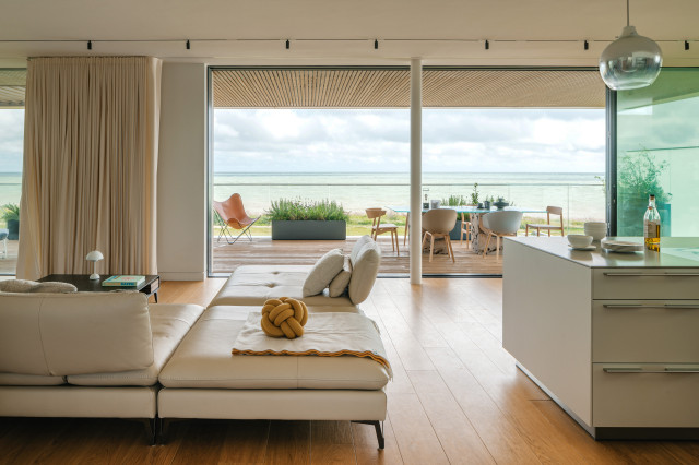 Beach Front Home coastal-living-room