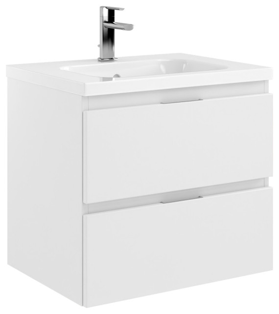 Seattle Bathroom Vanity With Ceramic Sink, 24" Modern Bathroom Vanities And Sink Consoles