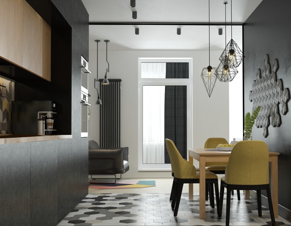 МИНИМАЛИСТИЧНЫЕ ФАКТУРЫ БЕТОНА И ДЕРЕВА В КОНТРАСТНОМ ИНТЕРЬЕРЕ