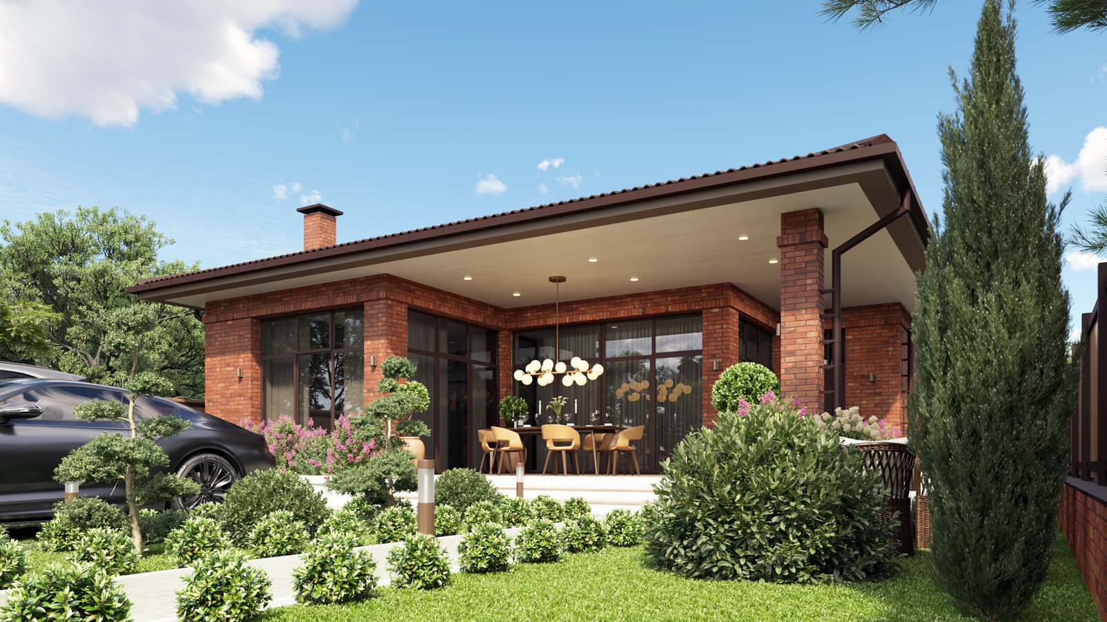 Одноэтажный дом на 160 кв.м. в Краснодаре