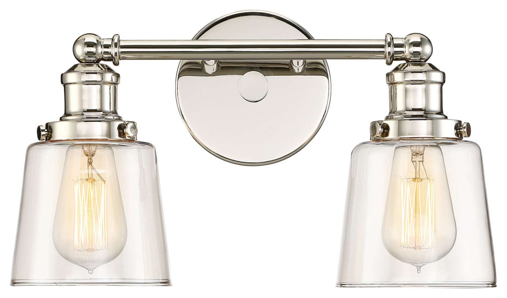 Bellevue QZBF1643 Eureka 2 Light 15"W Bathroom Vanity Light