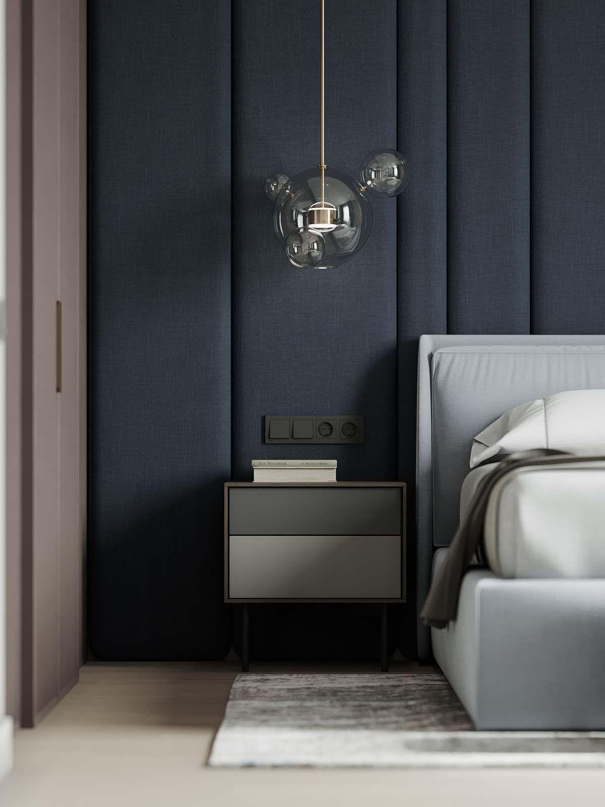 Дизайн-проект 3-комнатной картиры ЖК "Дом на Грота", 102 кв.м, Спб