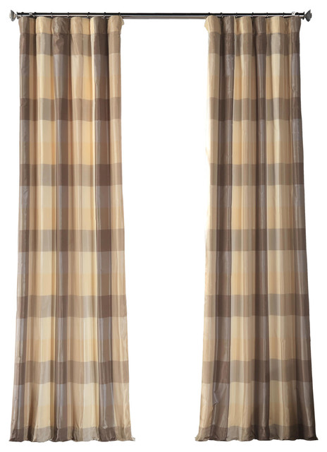 Sutton Fauxsilk Plaid Curtain Farmhouse Curtains By Half