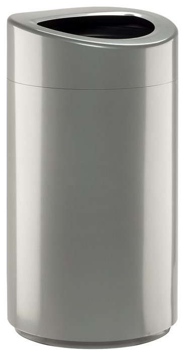 Safco Products Open Top Trash Receptacle with Liner 9921BL Black