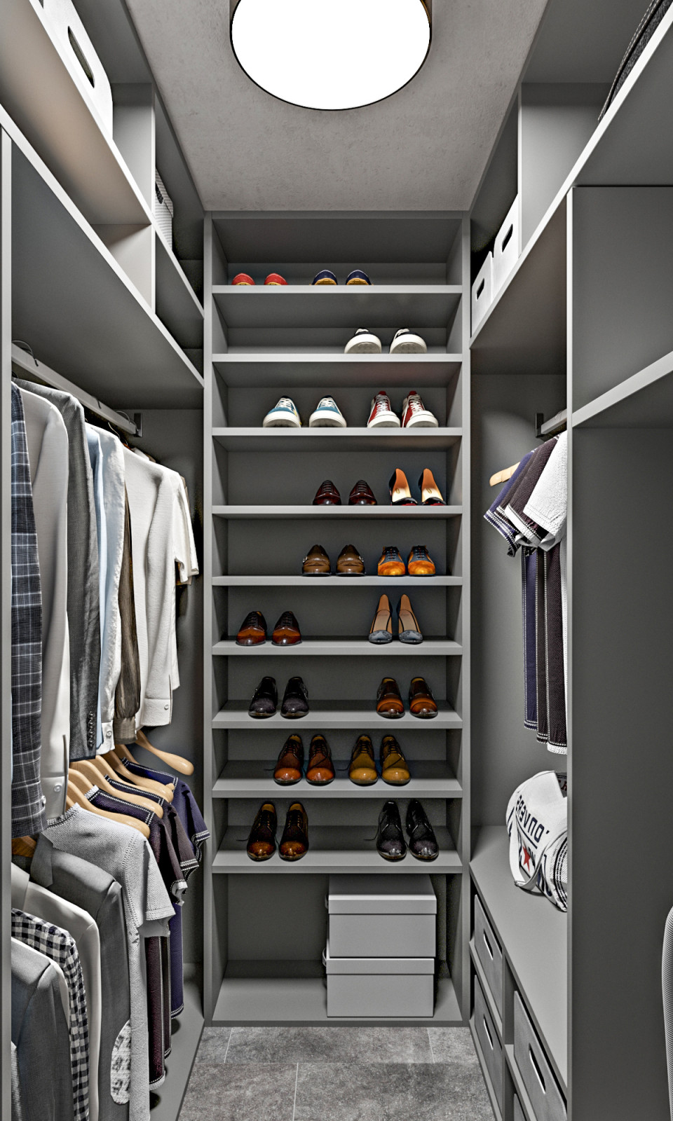 Серая квартира лофт