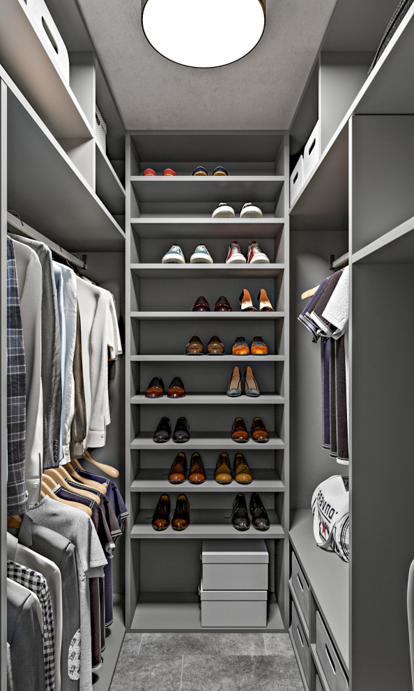 Серая квартира лофт