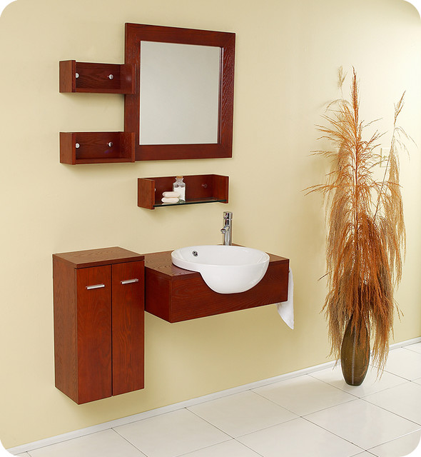 25.5" Stile Single Vanity with Mirror and Shelves (FVN3520)