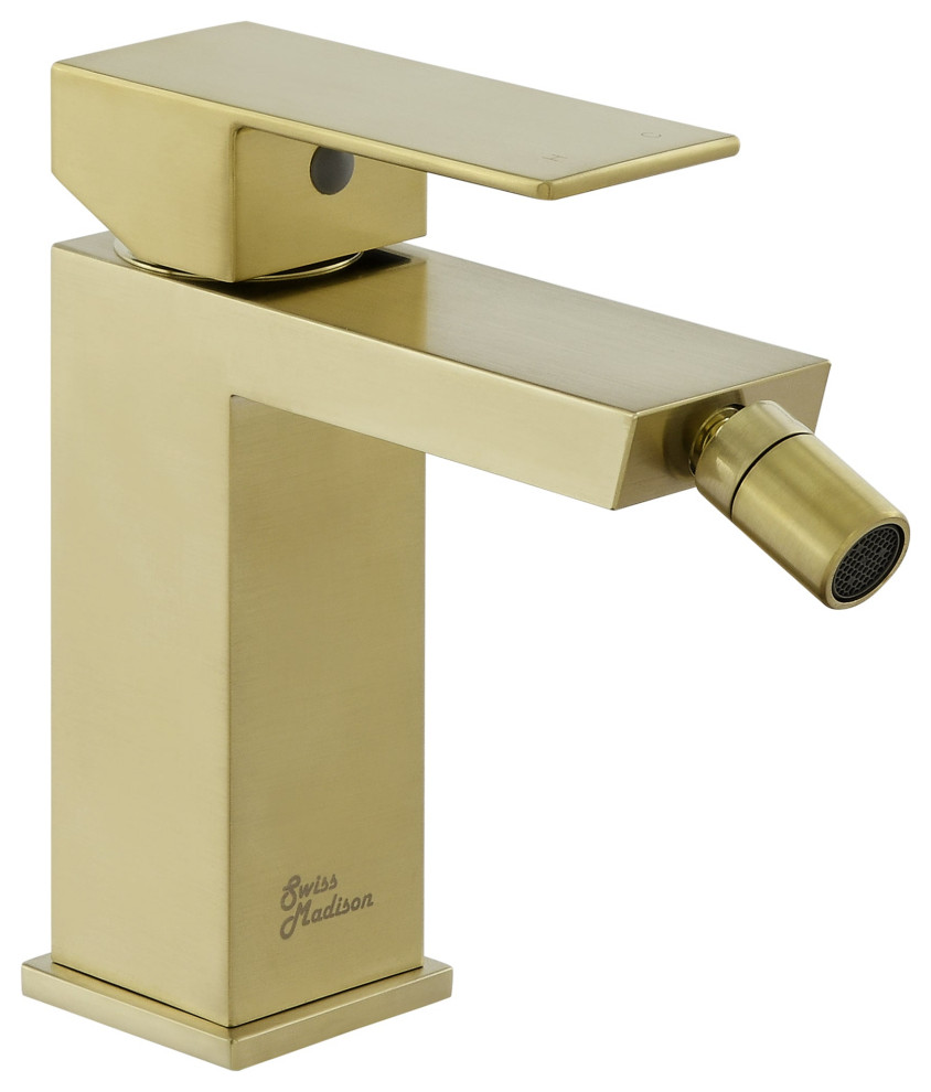 Swiss Madison Concorde Bidet Faucet, Brushed Gold Contemporary