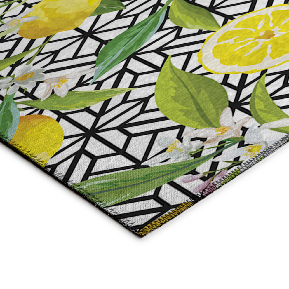 Indoor/Outdoor Kendall KE5 Ivory Machine Washable 10' x 14' Rug, 8' x