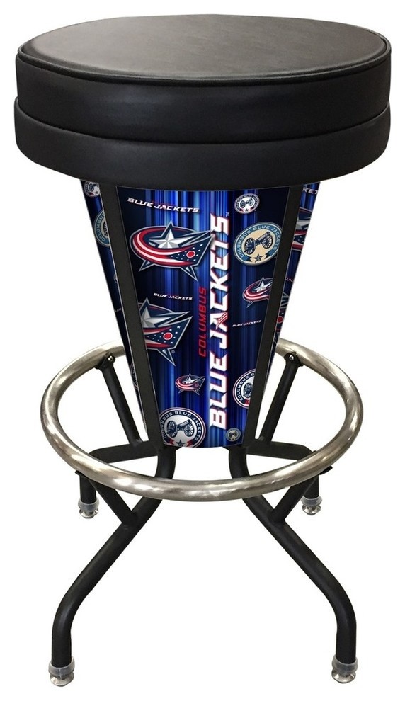 Columbus Blue Jackets Lighted Bar Stool Contemporary Outdoor Bar Stools And Counter Stools
