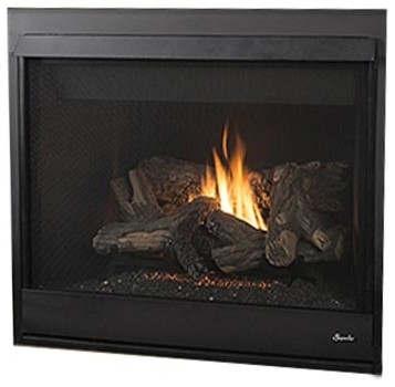 Superior DRT4040DMP-B 40" DV Millivolt Black Interior Fireplace, Liquid Propane