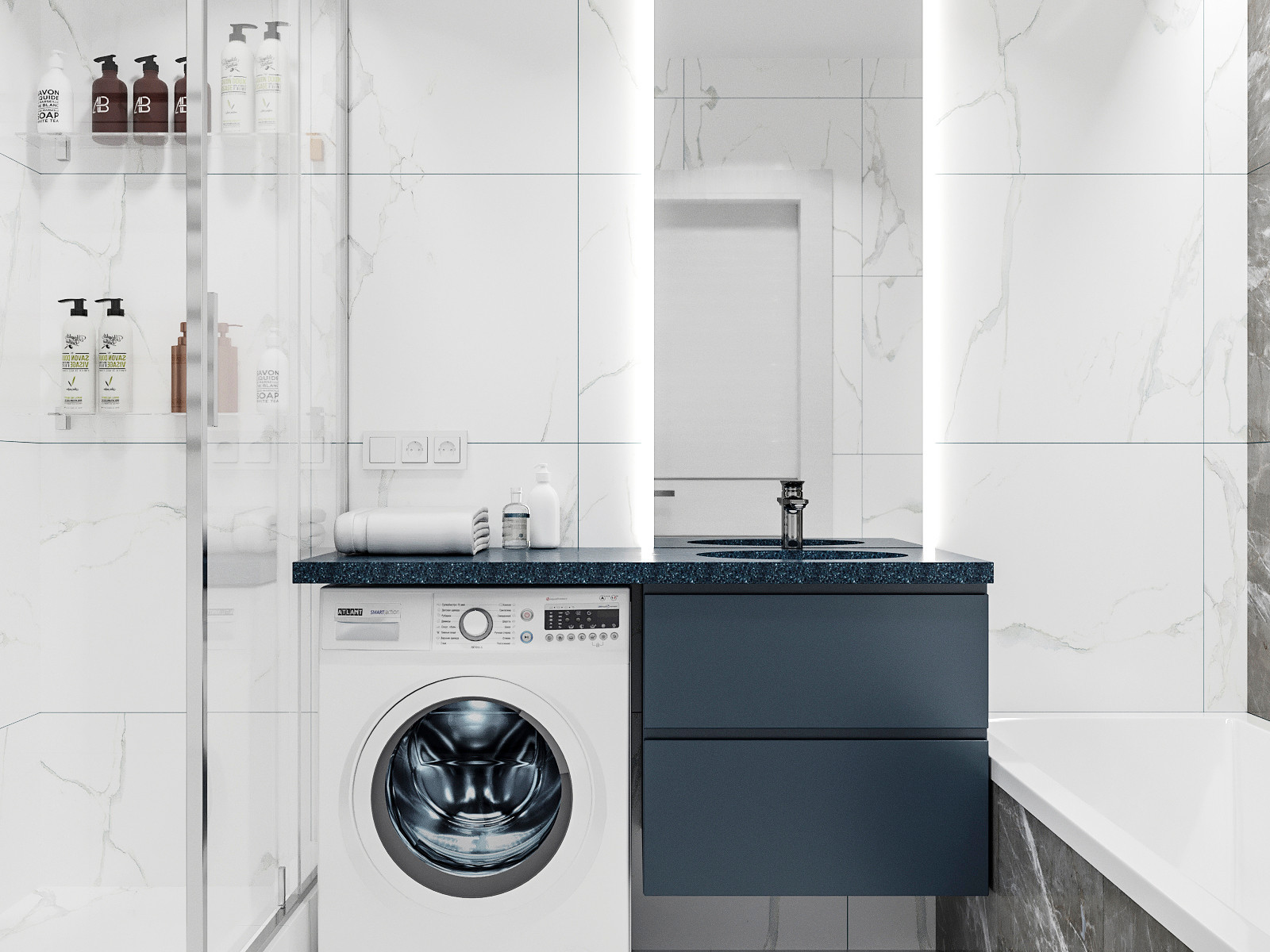 Трехкомнатная квартира в свежих оттенках