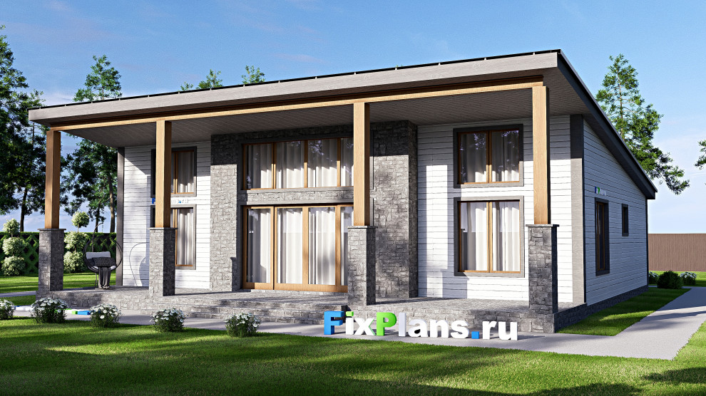 Проект одноэтажного дома 16х18м S211м2 F-17180