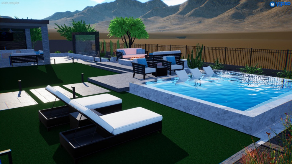 Fountain hills AZ modern pool design