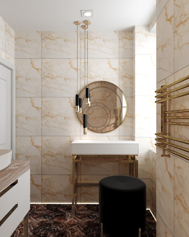 Санузел в стиле арт-деко 5,4 кв