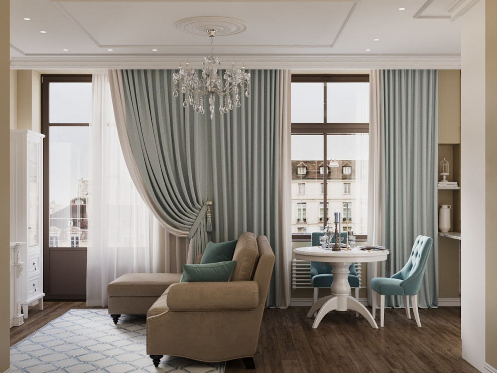 Дизайн-проект квартиры в "Сталинке" в классическом стиле