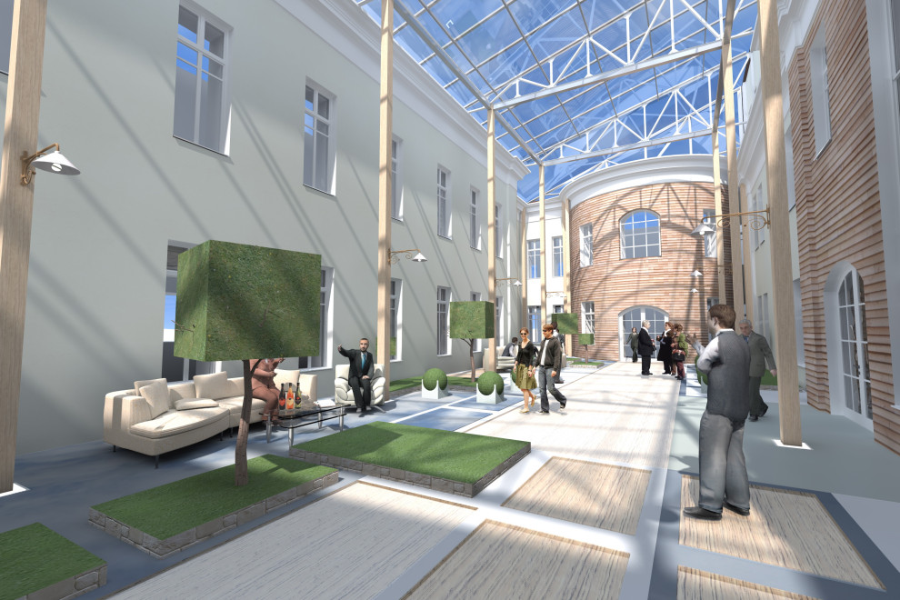 Реконструкция внутреннего двора. 2010г