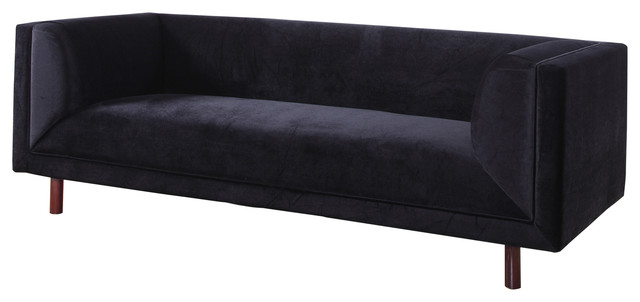 Modern Velvet Sofa Contemporary Sofas By Sofamania Modern Velvet Sofa Black