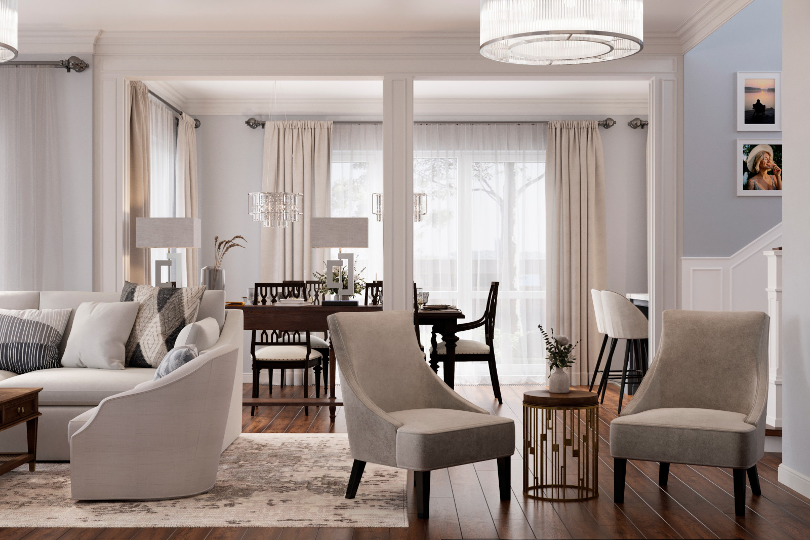 Загородный дом в американской классике для звездного клиента