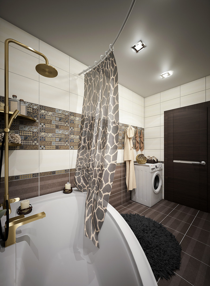 Дизайн-проект интерьера санузла в частном доме.