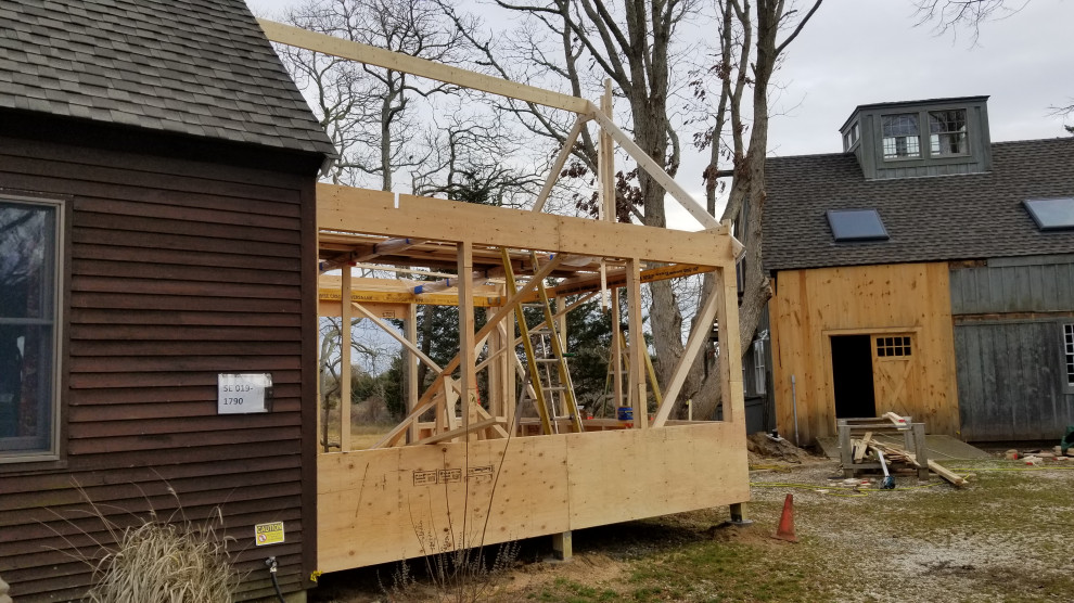 Inspiration for a transitional home design remodel in Boston