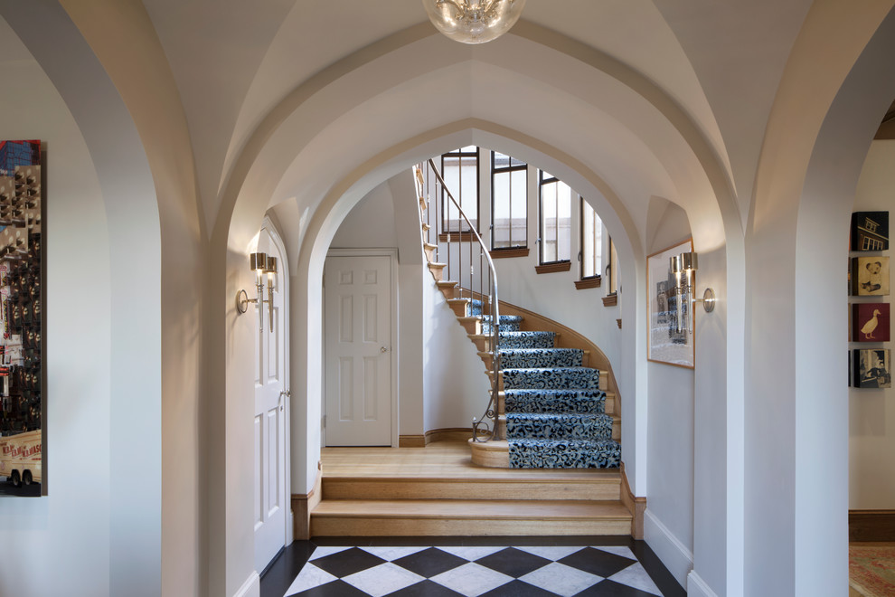 This is an example of a traditional staircase in Los Angeles.