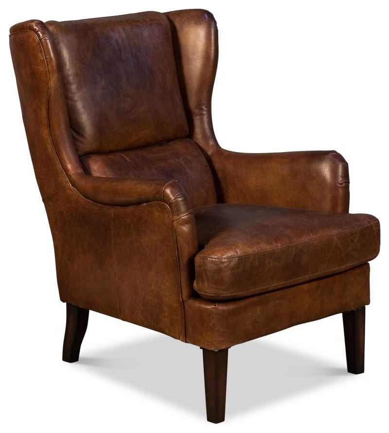 Sonora Wing Lounge Chair Transitional Armchairs And Accent